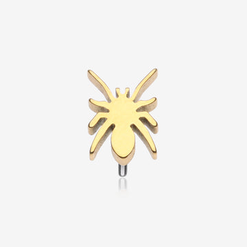 Implant Grade Titanium OneFit Threadless Golden Flat Spider Top Part